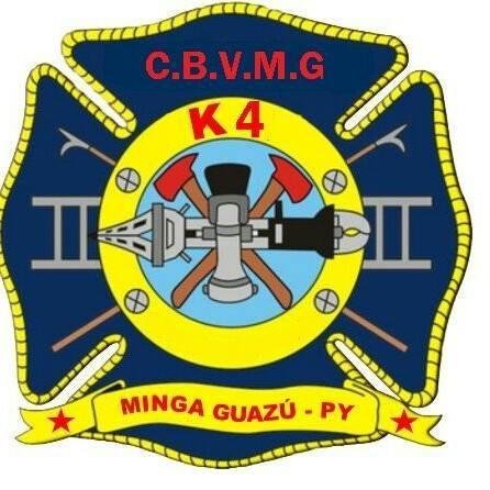 Cuerpo Bomberos Voluntarios de Minga Guazu K4. Fundada el 9 de abril de 1997, Decreto Poder Ejecutivo Nº 18676 de 09/10/1997. Teléf 0644-20115. Emergencias 132