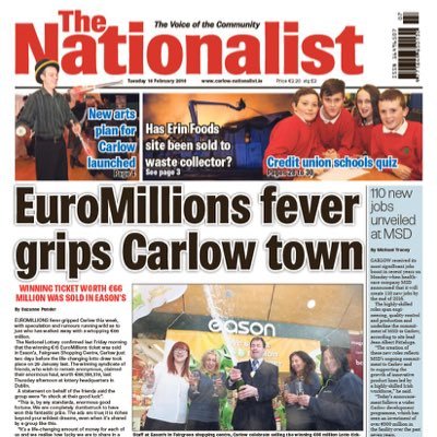 Carlow's leading newspaper since 1883 for news, sports, advertising and community events. Watch this space for local breaking news.