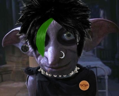 i am a house elf but no one understands me. i like wearing black tea cozies, listening to my chemical romance, and bdsm. sometimes i do emo weed with hermione.