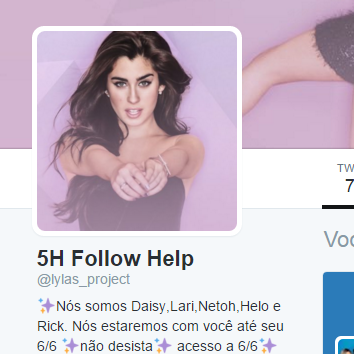 te dei follow grátis agora siga o @lylas_project por favor