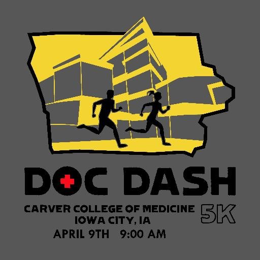 5K Run/Walk and children's Doc-ling Dash to support the Iowa City Free Medical Clinic and the University of Iowa Mobile Clinic. April 9th, 2016 #DocDash2016