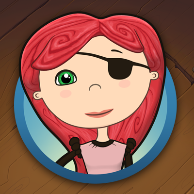 Bird-loving pirate and adventure game heroine. Created by Alasdair Beckett-King (@MisterABK), co-tweeted by a crew member.
