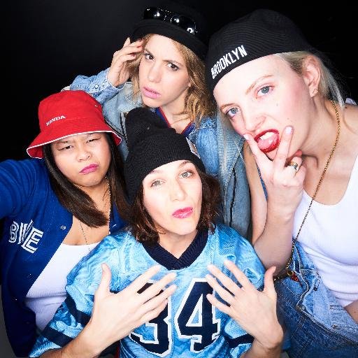 Four verrrrrry flirty grown women. @annpornel, @allisonhogg, @althevite, @wylieam