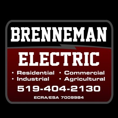 brennemanelectr's profile picture. President of Brenneman Electric Ltd . ECRA/ESA 700984. Master Electrican and 309 A Licensed Electrician.Proud husband and father of 2 children.