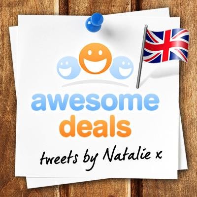 My handpicked UK deals to save you money! No spam - just great money saving bargains :) Tweets by Natalie x