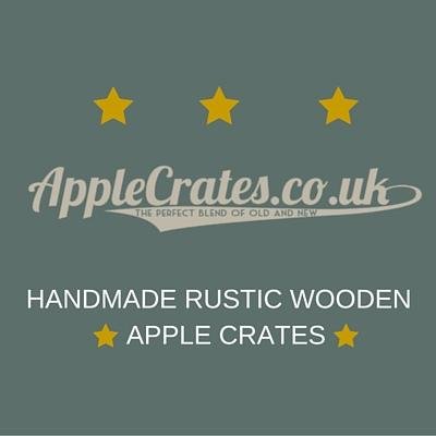 Rustic, vintage style wooden apple crates, retail displays & gifts. Logo branding & personalisation. Handmade in Dorset. #SBS @theopaphitis winner April 16.
