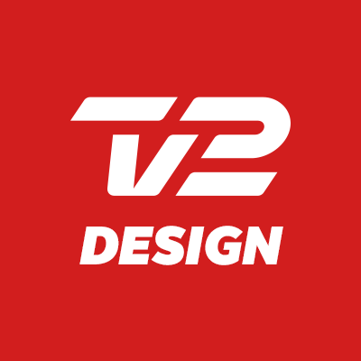 TV2DESIGN_'s profile picture. TV 2 Design er husets interne, strategiske designteam. Vi har ansvaret for TV 2’s CVI og for den løbende udvikling af TV 2s forskellige brandidentiteter.