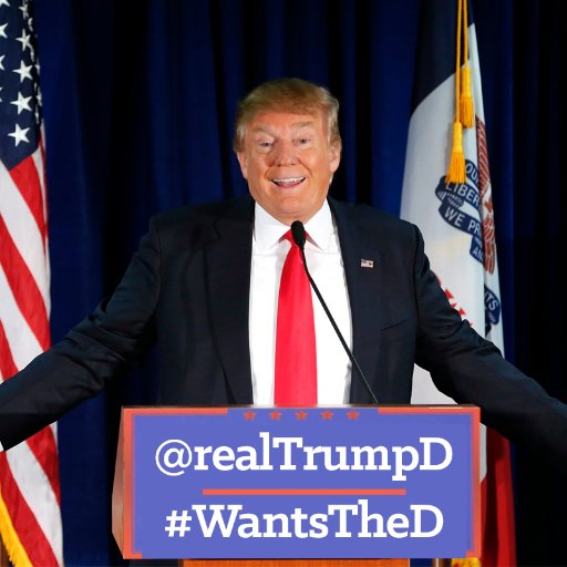 realTrumpD's profile picture. Sometimes I lean left. Sometimes I lean right. But I guarantee you there's no problem, I guarantee. Everybody #WantsTheD!