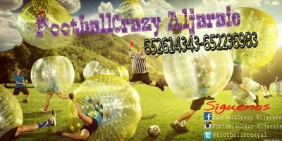 FootballCrazy Aljarafe.
Fútbol en 360º. Tú pones las reglas!!!
ESPARTINAS. 
Contrataciones: 652614343