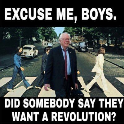 I am a huge Beatles fan and support Bernie Sanders.  I am not a young person but his platform is in line with my other passion.  Imagine Peace!