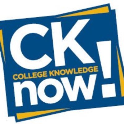College Knowledge, Now! No more generations of first generation college students.
