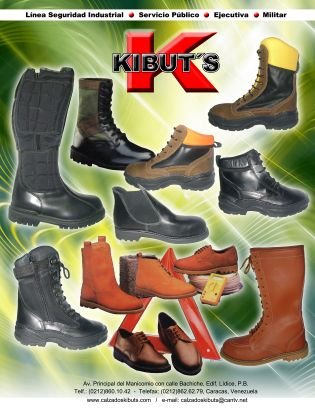 Somos fabricantes en Calzados de Seguridad Industrial. Ventas al mayor.
HECHO EN VENEZUELA.
Contactanos ckibutsmh@gmail.com Telf:0424-164.2902