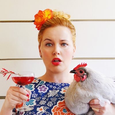 I make garden-fresh cocktails. I drink garden-fresh cocktails. The chickens judge me the whole time.