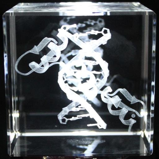 We etch 3D molecular structures into crystal. #Crystallography gifts, #science gifts. Free shipping in US. https://t.co/q56PS88qAC