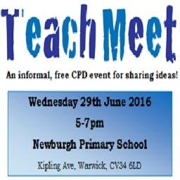 Free CPD event in #Warwick on 29th June for #teachers to share ideas about #education. #primaryteaching #teachmeet