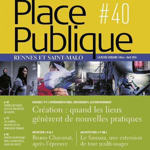 Place Publique Rennes est une revue bimestrielle qui s'intéresse aux questions urbaines au sens large. Elle a publié 40 Nºs de septembre 2009 à mars 2016.