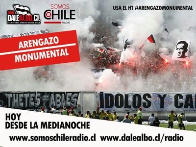 Maratón radial de hinchas albos para esperar Superclásicos y definiciones. Al aire por @SomosChileRadio La Voz del cacique. Participa con #ArengazoMonumental