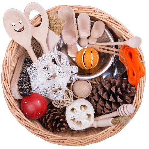 Creating Treasure Baskets & Wooden collections for babies, toddlers & early years.