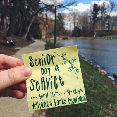 UMU class of 16' join us on April 16th for the first ever Senior Day of Service with the Alliance Parks Department. From 9-12pm join us for free pizza & t-shirt
