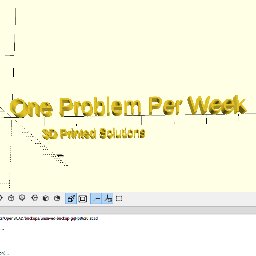 One Problem Per Week Blog