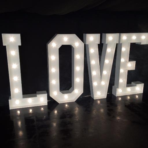 Giant 4ft #Love #Lights & #Numbers for Hire in London, Surrey, and Sussex & surrounding areas