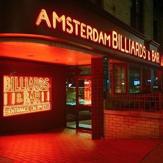 America's most famous pool room! Located in #NYC, in the heart of downtown Manhattan. Pool, ping pong, darts, party space & more at #AmsterdamBilliards 🎱