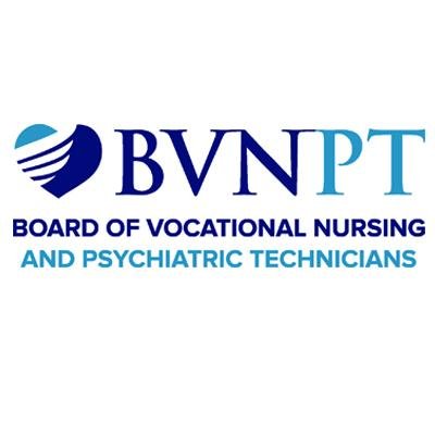 The mission of the Board of Vocational Nursing and Psychiatric Technicians is to serve the public, LVNs and PTs by promoting and enforcing laws and regulations.