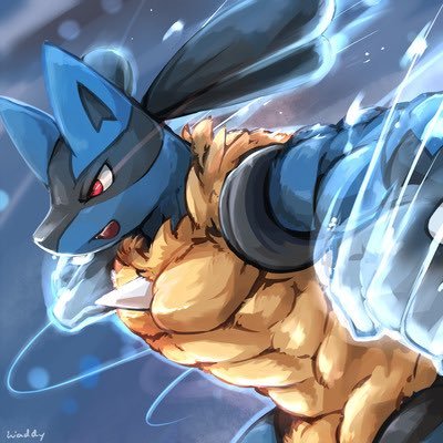 BuffLucario's profile picture. A muscular Lucario who helps other~ Very kind and loving~  #Bi #OpenRP
