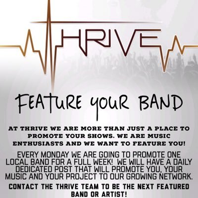 Created to serve and support Calgary's music scene. Send us your event information and we will promote it! Follow and follow back. #thrive #thriveyyc