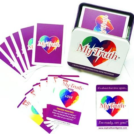 My Truth is new card game for couples, where the real win is a better relationship. It seeks to enhance couples communication in a fun, loving, safe environment