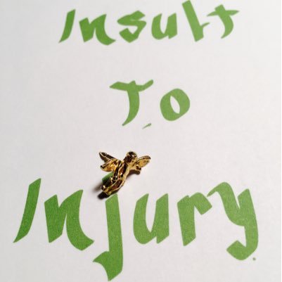 Twitter page for #InsultToInjury, the upcoming musical-comedy webseries about a woman prone to injury struggling to keep her guardian angel.