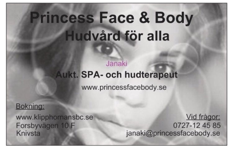 Princessfacebod's profile picture. Hudvårdssalong i centrala Knivsta. Hudvård är inte ytligt! Hälsan framför allt