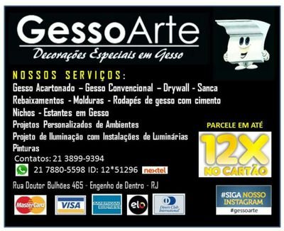 Design de interiores/
Decorador na empresa Gesso Arte 
Orçamentos em todo Rio e Grande Rio 
whatsapp (21)78805598