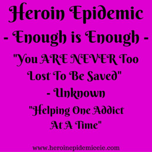 Wake up America! We have a heroin epidemic in our communities. Email: contactus@heroinepidemiceie.com Website: https://t.co/njH2XbQLYu