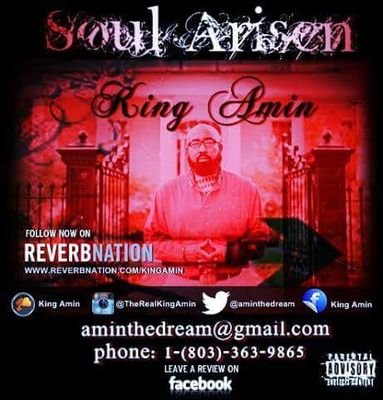 King Amin- Singer/Songwriter/Emcee @
Palmetto🌴 Sol Entertainment
For Booking Contact aminthedream@gmail.com or
(803) 363-9865