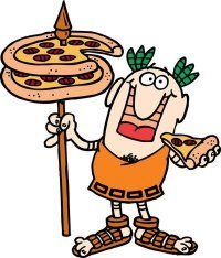 I'm Little Caesar, your favorite diminutive toga-clad Roman. You know what I'm going to say. Here it comes... PIZZA! PIZZA!