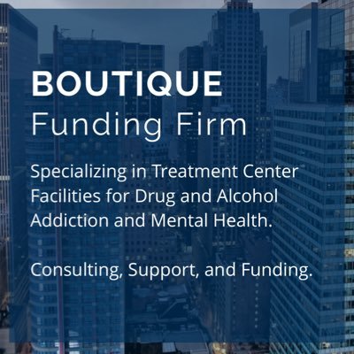 Funding Firm specializing in aquisitions, factoring, & funding for addiction treatment centers and mental health facilities. https://t.co/rWAbqrtxNc