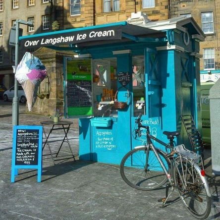 Using our own fresh milk, cream & eggs to make farmhouse ice cream, local seasonal berries to make  delicious  sorbets. Now serving @The Grassmarket Police box