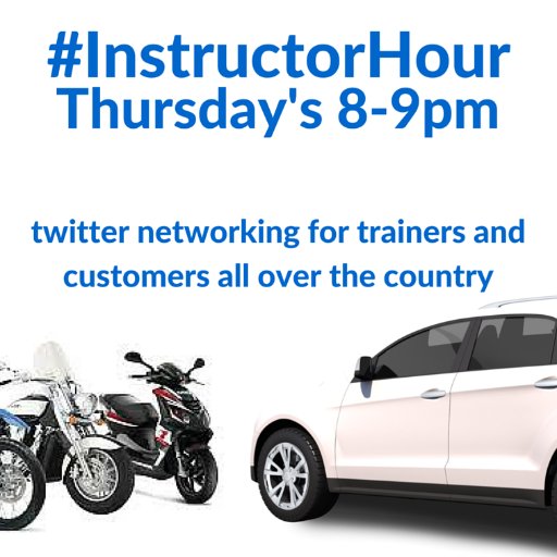 The best of driver and rider trainers in the UK connecting, tweeting and promoting their business to the UK. Use #InstructorHour when posting and retweeting!