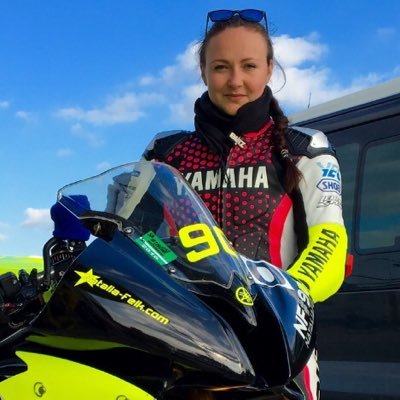 Female motorcycle racer Natalia Felk is racing now on Yamaha RJ15 Superstock600 #NF90