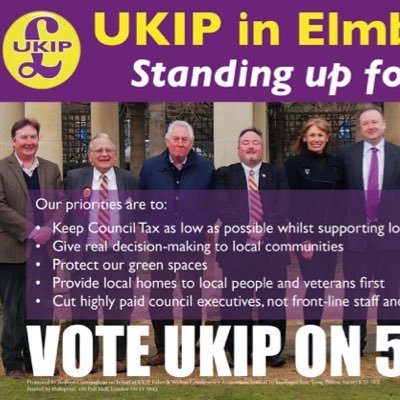Promoted by Redvers Cunningham on behalf of UKIP Esher & Walton Constituency Association of 10 Jennings Close Long Ditton Surrey KT6 5RB