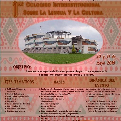 coloquiouiem's profile picture. Objetivo: Incrementar los espacios de discusión que contribuyan a conocer y compartir distintos conocimientos sobre la Lengua y la Cultura