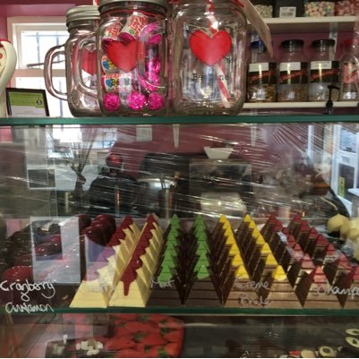 Chocolate shop in Mablethorpe selling handmade chocolates, waffles and crepes with melted Belgian chocolate.