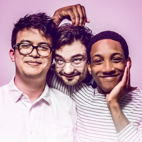 Edinburgh Comedy Awards Best Newcomer nominees, @PhilNWang, @JasonAForbes and @GeorgeFouracres. Creators of @BBCRadio4's #DaphneSoundsExpensive
