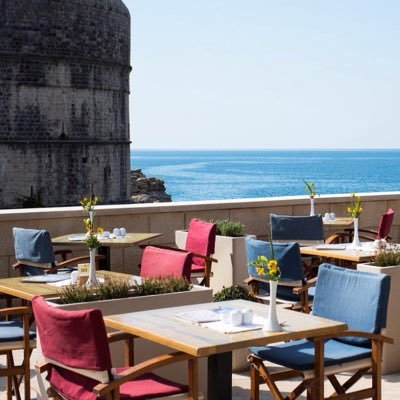 Casual Mediterranean dining with the enchanting view of the Dubrovnik's Old City walls and Lovrijenac fort