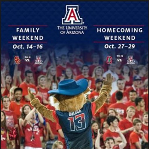 Every year the University of Arizona Family Weekend brings families together to enjoy in the school spirit of the University of Arizona.