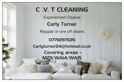 we are a small Timperley based business doing surrounding areas such as Altrincham, Hale, and Sale. Providing regular cleans at a high standard for many years.