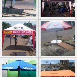 Kami memproduksi tenda promosi / terpal berbagai ukuran, warna, dan bahan. Tenda ini sangat cocok untuk digunakan sebagai kelengkapan bisnis anda 021-6903574