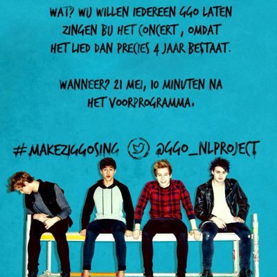 We celebrate Gotta Get Out's 4th anniversary on May 21st. That date 5SOS will play in the Ziggo Dome/Amsterdam for their tour. Info: Pinned tweet #MakeZiggoSing