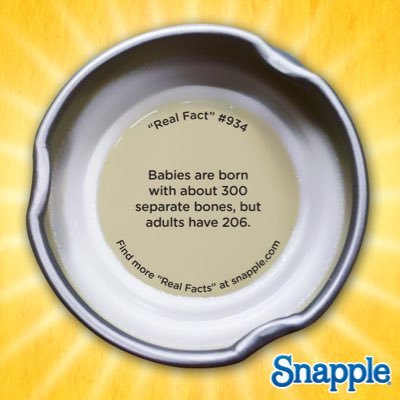 Snapple Real Facts straight from the Snapple Bottle Caps!